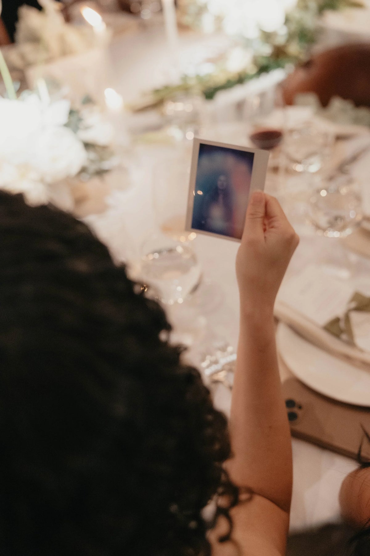 Illustrative aura photography setting at an intimate gathering